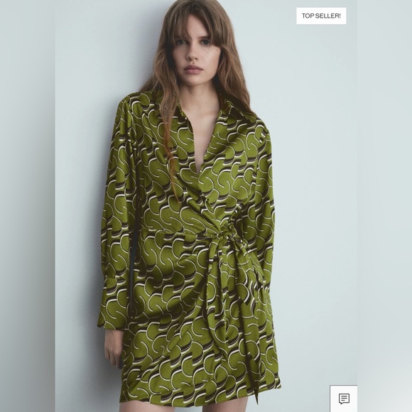 Mango Dresses & Skirts - PRINTED SATIN DRESS